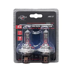 CARMAX SET BEC 12V 55W H4 +30% SET 2 BUC - Calitate superioară